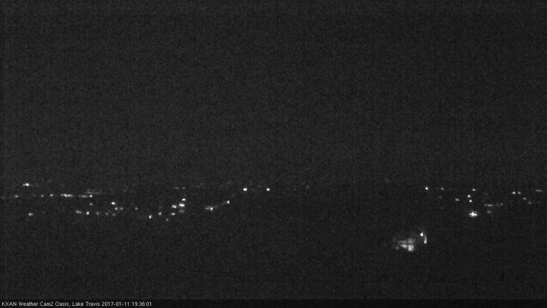 Lake Travis webcam, January 11, 2017 6:50 PM CT