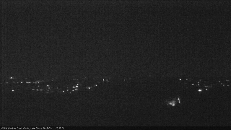 Lake Travis webcam, January 11, 2017 7:25 PM CT