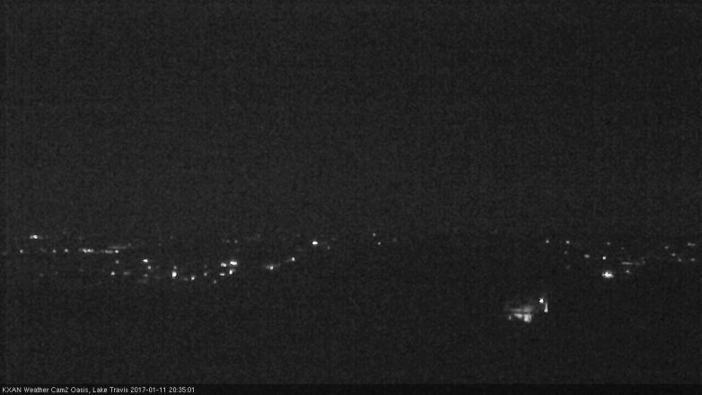 Lake Travis webcam, January 11, 2017 7:40 PM CT