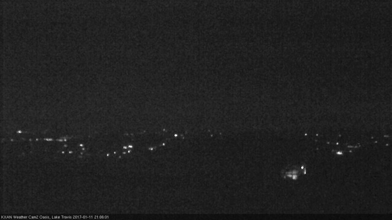 Lake Travis webcam, January 11, 2017 8:35 PM CT