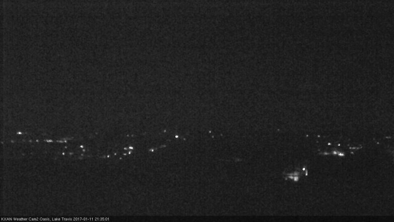 Lake Travis webcam, January 11, 2017 8:40 PM CT