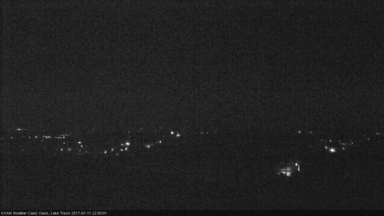 Lake Travis webcam, January 11, 2017 9:20 PM CT