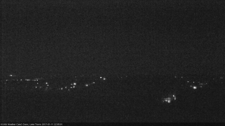 Lake Travis webcam, January 11, 2017 9:25 PM CT