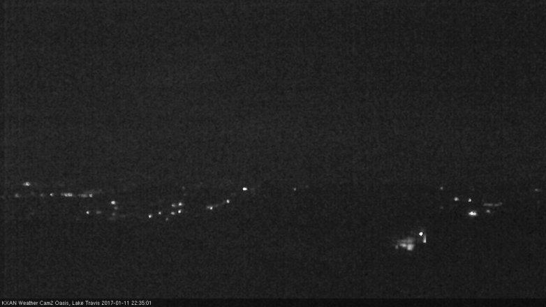 Lake Travis webcam, January 11, 2017 9:45 PM CT