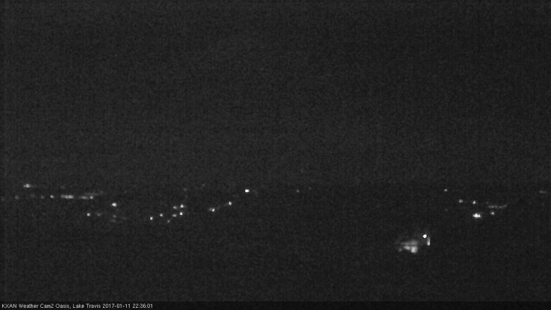 Lake Travis webcam, January 11, 2017 10:05 PM CT