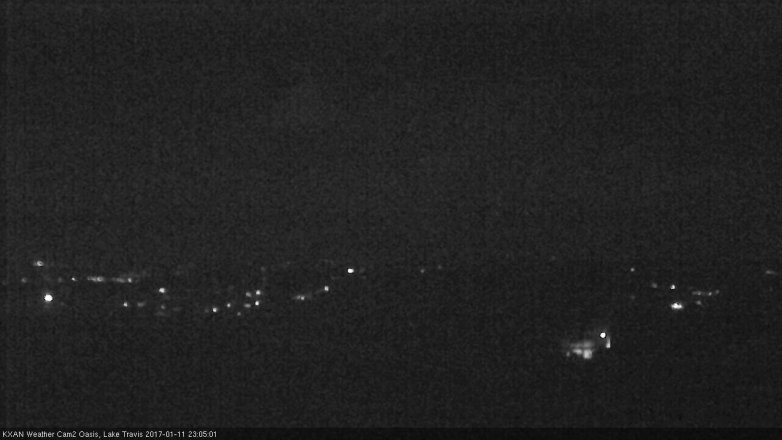 Lake Travis webcam, January 11, 2017 10:30 PM CT