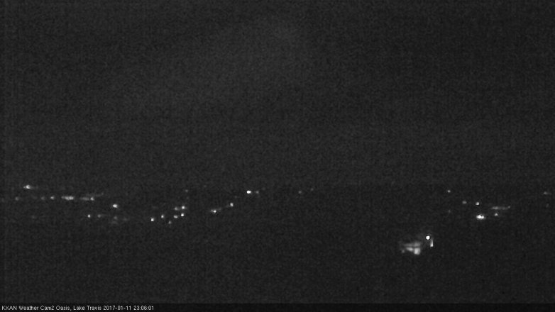 Lake Travis webcam, January 11, 2017 10:35 PM CT