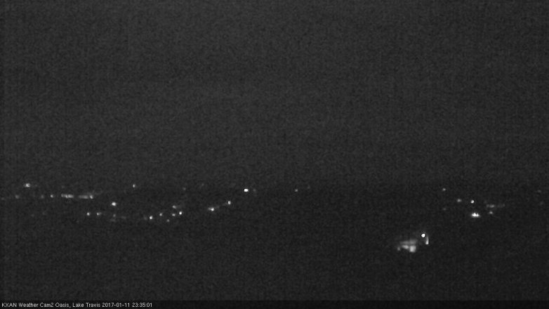 Lake Travis webcam, January 11, 2017 10:45 PM CT