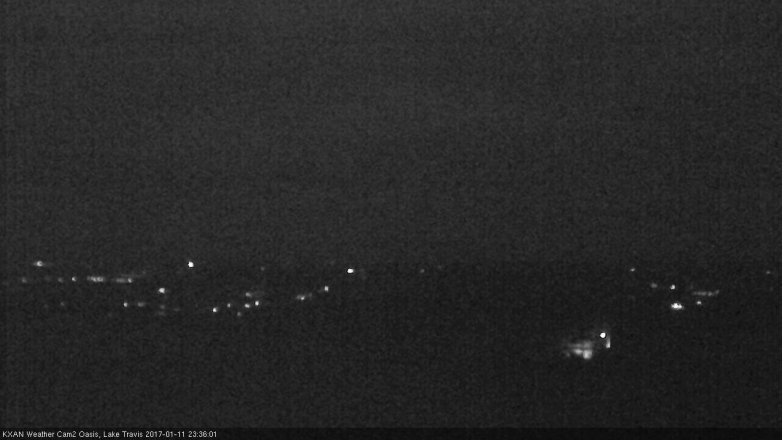 Lake Travis webcam, January 11, 2017 11:00 PM CT