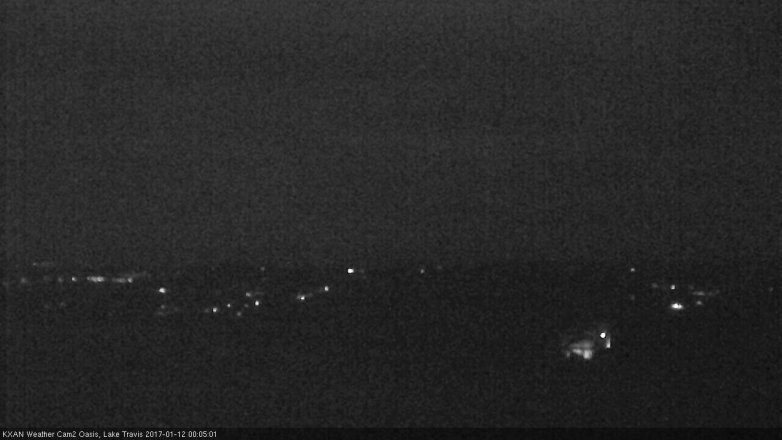 Lake Travis webcam, January 11, 2017 11:15 PM CT