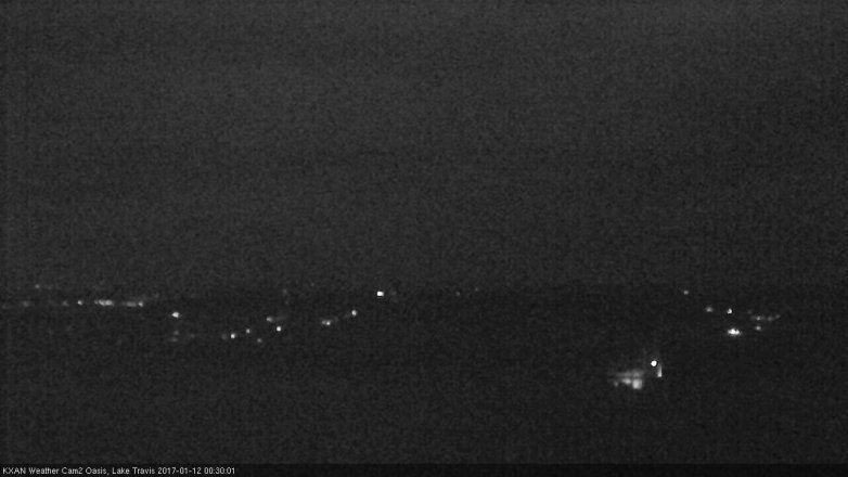Lake Travis webcam, January 11, 2017 11:40 PM CT