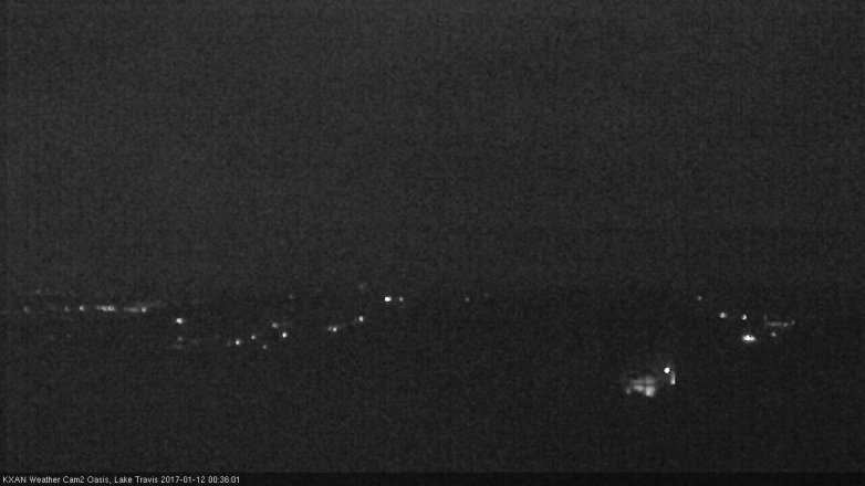 Lake Travis webcam, January 11, 2017 11:55 PM CT