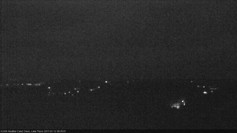 Lake Travis webcam, January 11, 2017 12:00 AM CT