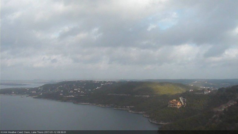 Lake Travis webcam, January 12, 2017 9:05 AM CT
