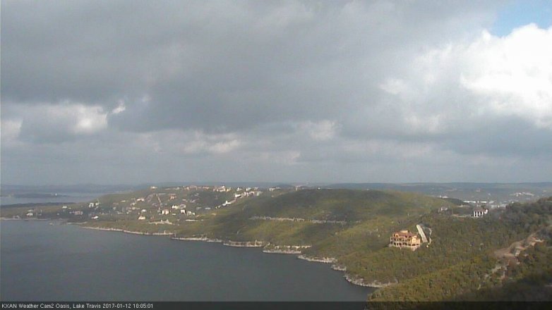 Lake Travis webcam, January 12, 2017 9:10 AM CT