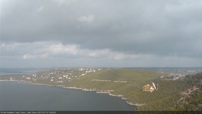 Lake Travis webcam, January 12, 2017 9:15 AM CT