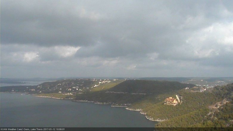 Lake Travis webcam, January 12, 2017 9:30 AM CT