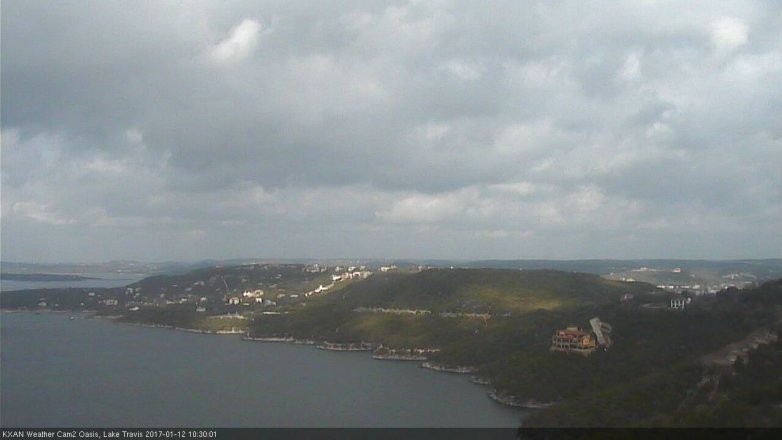 Lake Travis webcam, January 12, 2017 9:35 AM CT