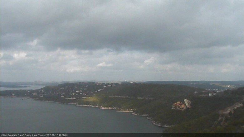 Lake Travis webcam, January 12, 2017 9:40 AM CT