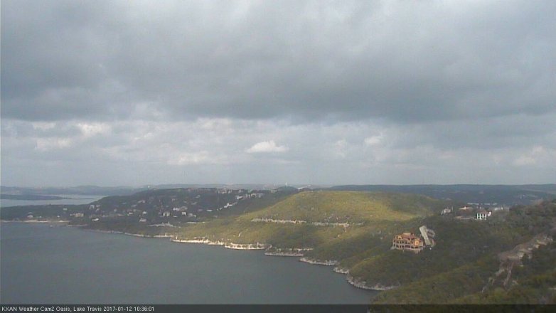Lake Travis webcam, January 12, 2017 10:00 AM CT