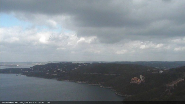 Lake Travis webcam, January 12, 2017 10:10 AM CT