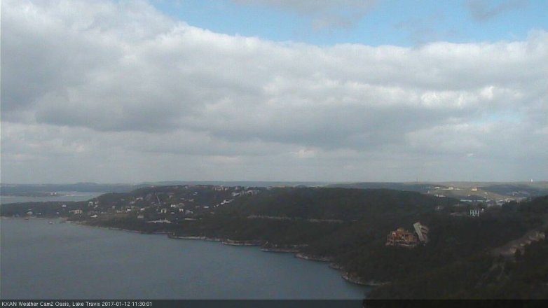 Lake Travis webcam, January 12, 2017 10:50 AM CT