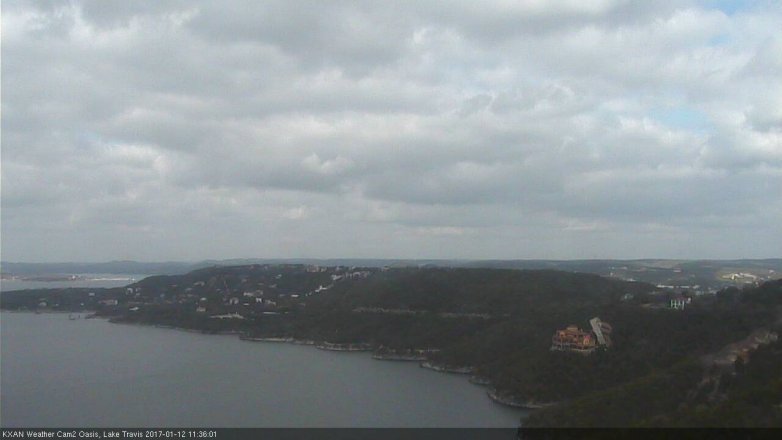 Lake Travis webcam, January 12, 2017 10:55 AM CT