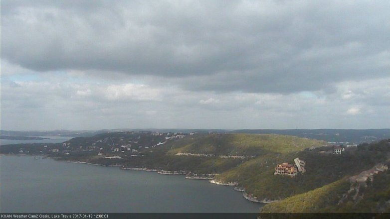 Lake Travis webcam, January 12, 2017 11:15 AM CT