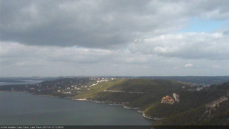 Lake Travis webcam, January 12, 2017 11:30 AM CT