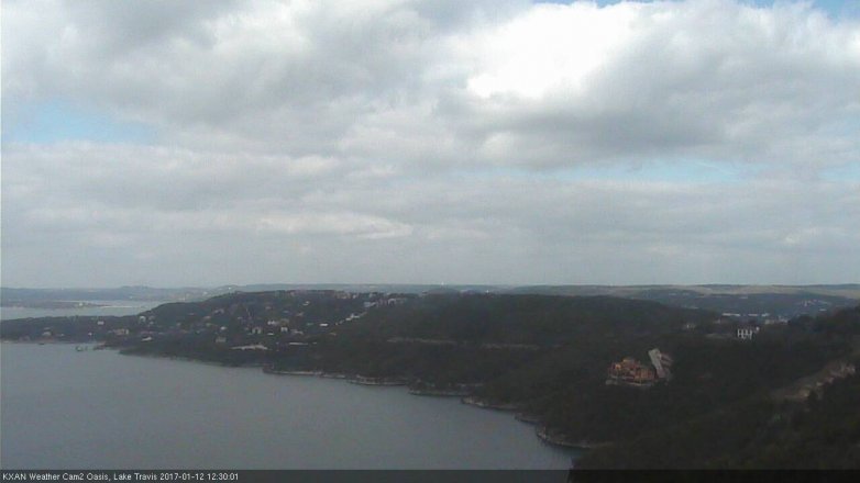 Lake Travis webcam, January 12, 2017 11:45 AM CT