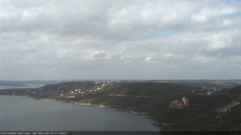 Lake Travis webcam, January 12, 2017 12:05 PM CT