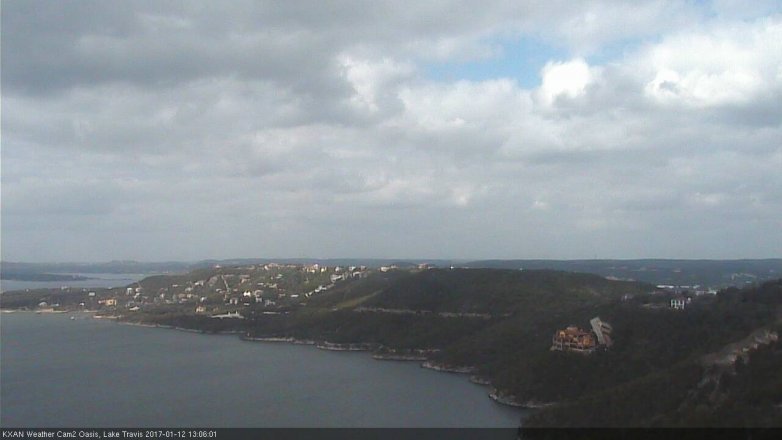 Lake Travis webcam, January 12, 2017 12:30 PM CT