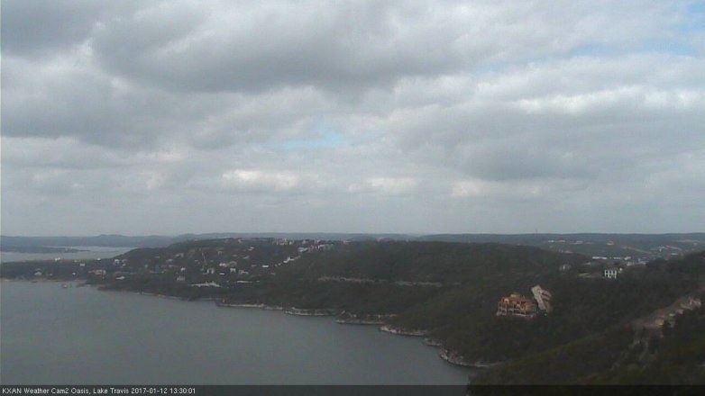 Lake Travis webcam, January 12, 2017 12:45 PM CT