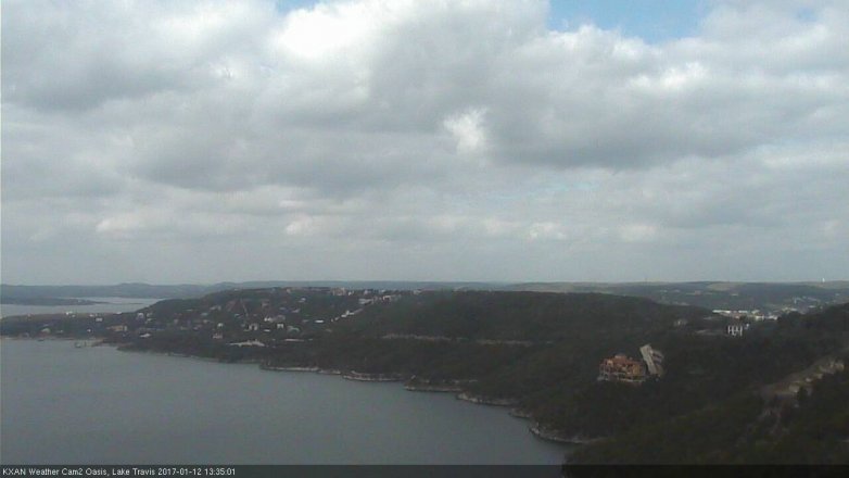 Lake Travis webcam, January 12, 2017 1:00 PM CT