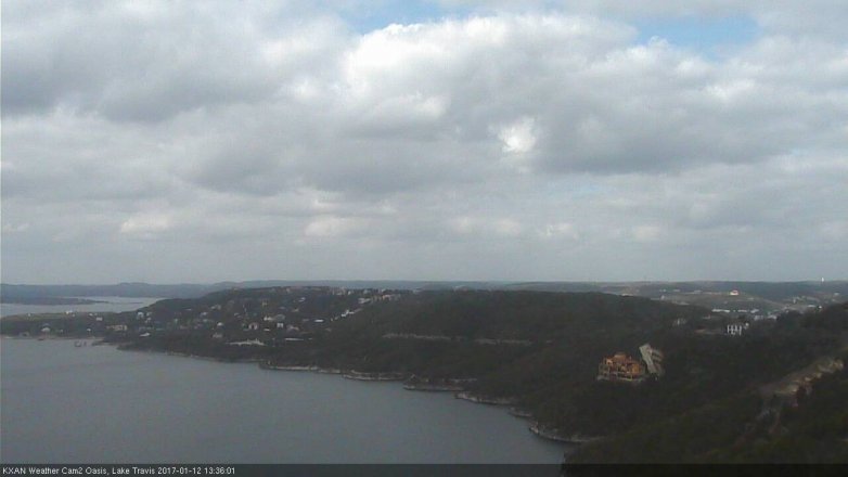 Lake Travis webcam, January 12, 2017 1:05 PM CT