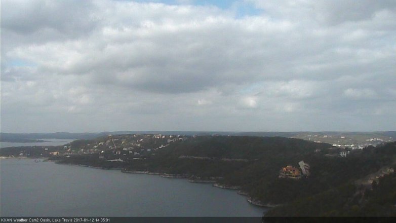Lake Travis webcam, January 12, 2017 1:20 PM CT