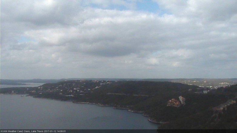 Lake Travis webcam, January 12, 2017 1:30 PM CT
