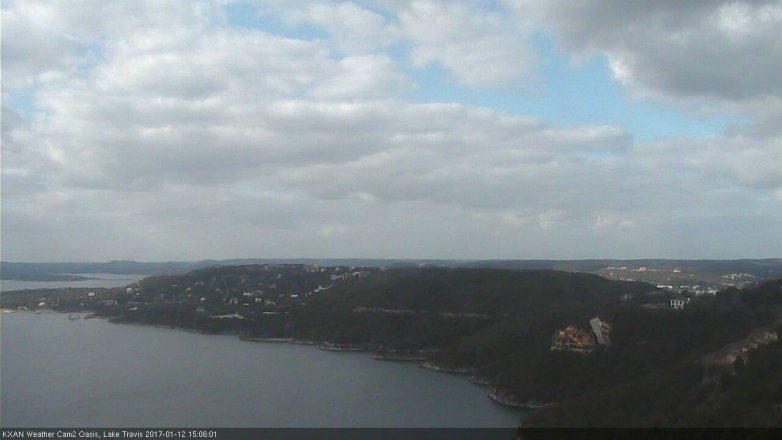 Lake Travis webcam, January 12, 2017 2:30 PM CT