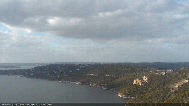 Lake Travis webcam, January 12, 2017 2:45 PM CT