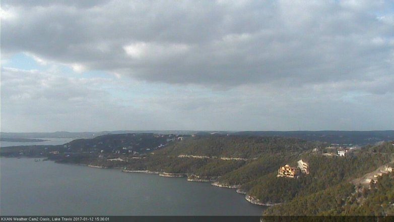 Lake Travis webcam, January 12, 2017 3:00 PM CT