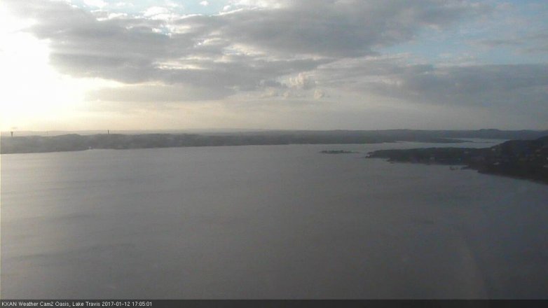 Lake Travis webcam, January 12, 2017 4:10 PM CT