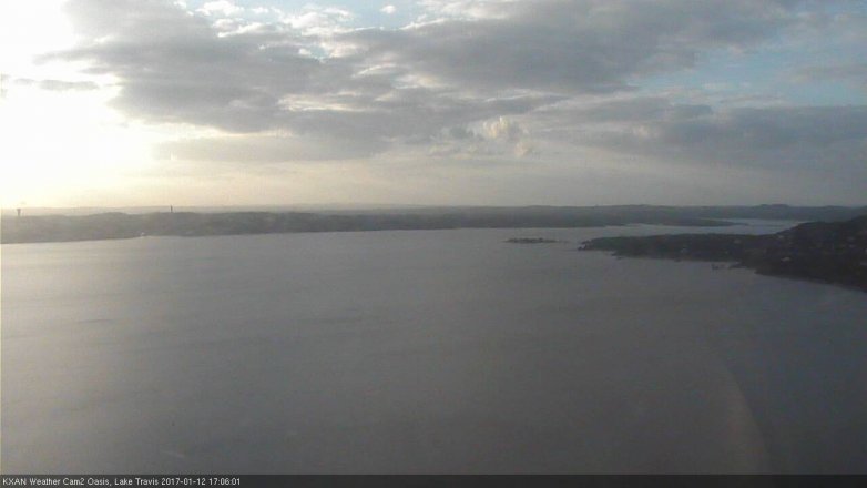 Lake Travis webcam, January 12, 2017 4:25 PM CT