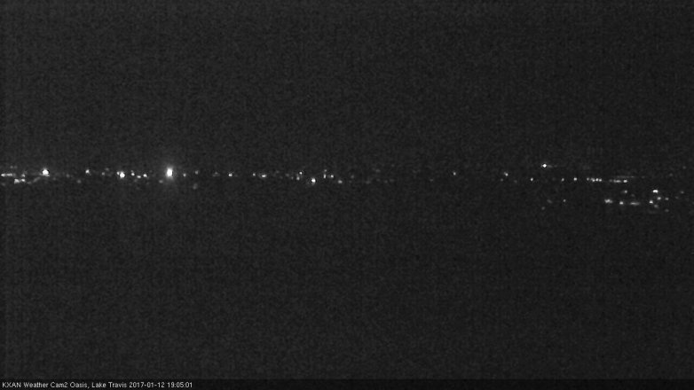 Lake Travis webcam, January 12, 2017 6:15 PM CT