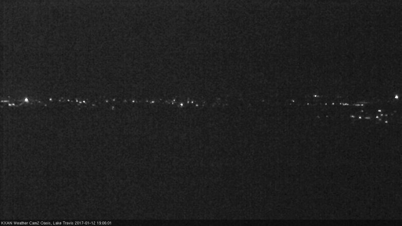 Lake Travis webcam, January 12, 2017 6:30 PM CT