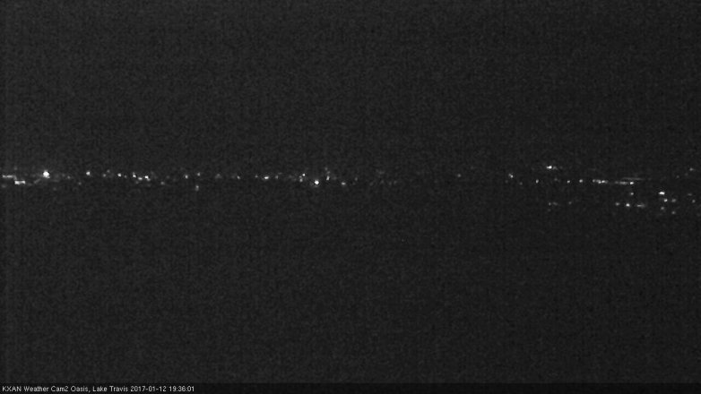 Lake Travis webcam, January 12, 2017 6:45 PM CT