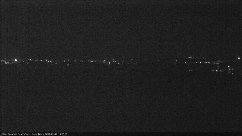 Lake Travis webcam, January 12, 2017 6:50 PM CT
