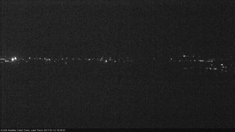 Lake Travis webcam, January 12, 2017 7:00 PM CT