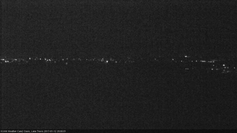 Lake Travis webcam, January 12, 2017 7:10 PM CT