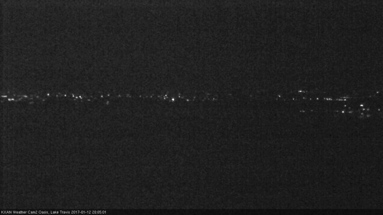 Lake Travis webcam, January 12, 2017 7:15 PM CT