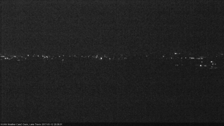 Lake Travis webcam, January 12, 2017 7:45 PM CT